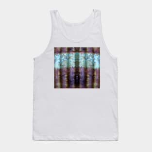 Corrugated Abstract in Purple and Blue - by Avril Thomas Tank Top